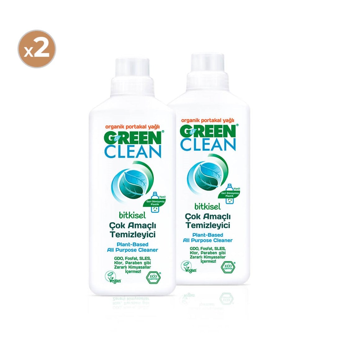 Green Clean Bitkisel Çok Amaçlı Temizleyici 1000 ml (2'li Paket)