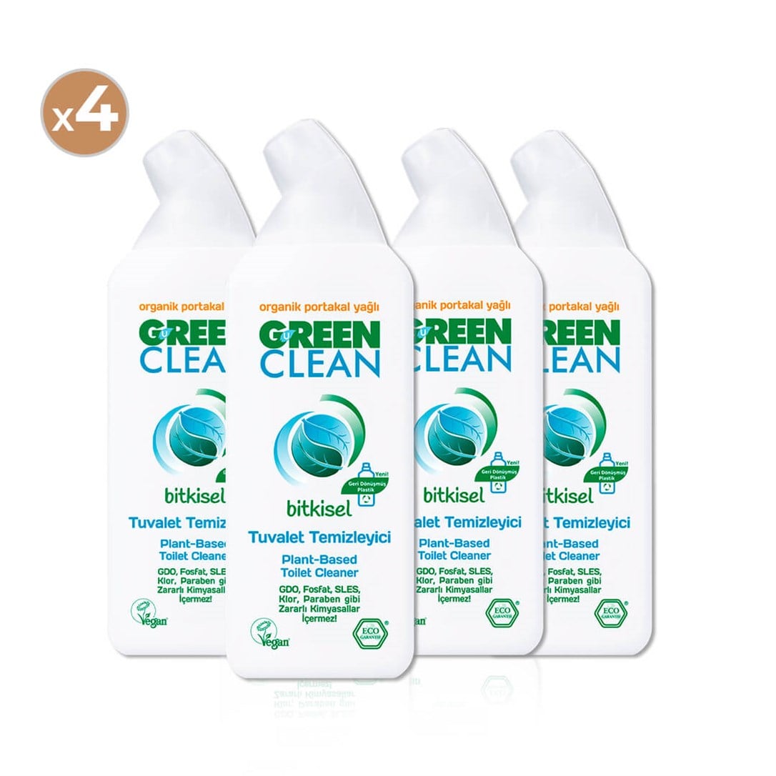 Green Clean Bitkisel Tuvalet Temizleyici 750 ml (4'lü Paket)