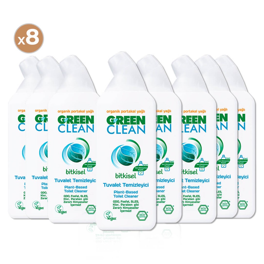 Green Clean Bitkisel Tuvalet Temizleyici 750 ml (8'li Paket)