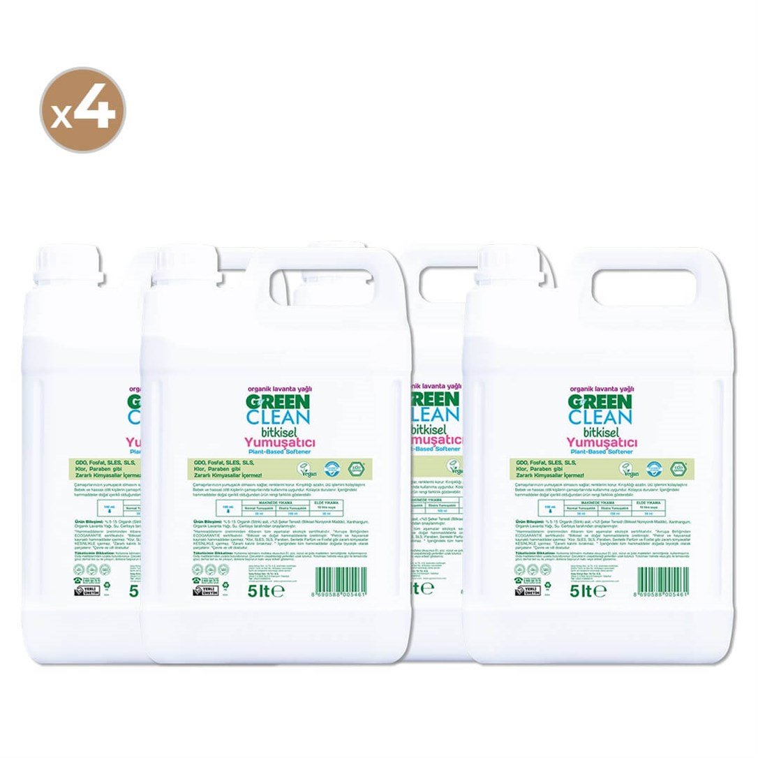 Green Clean Bitkisel Yumuşatıcı 5 lt (4'lü Paket)