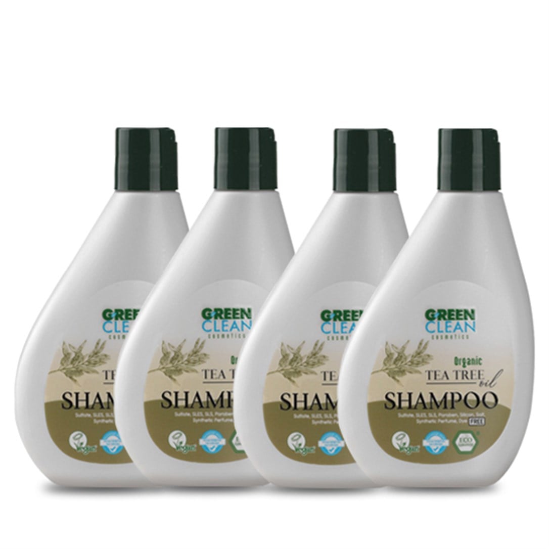 Green Clean Şampuan Seti 4'lü - Çay Ağacı 275 ml