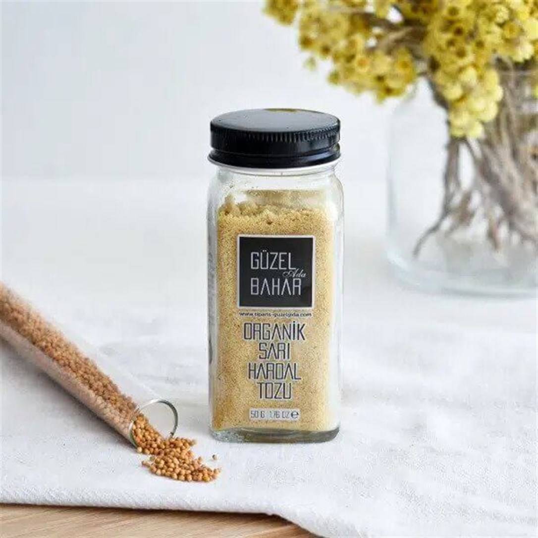 Organik Sarı Hardal Tozu 50 Gr Güzel Ada Gıda