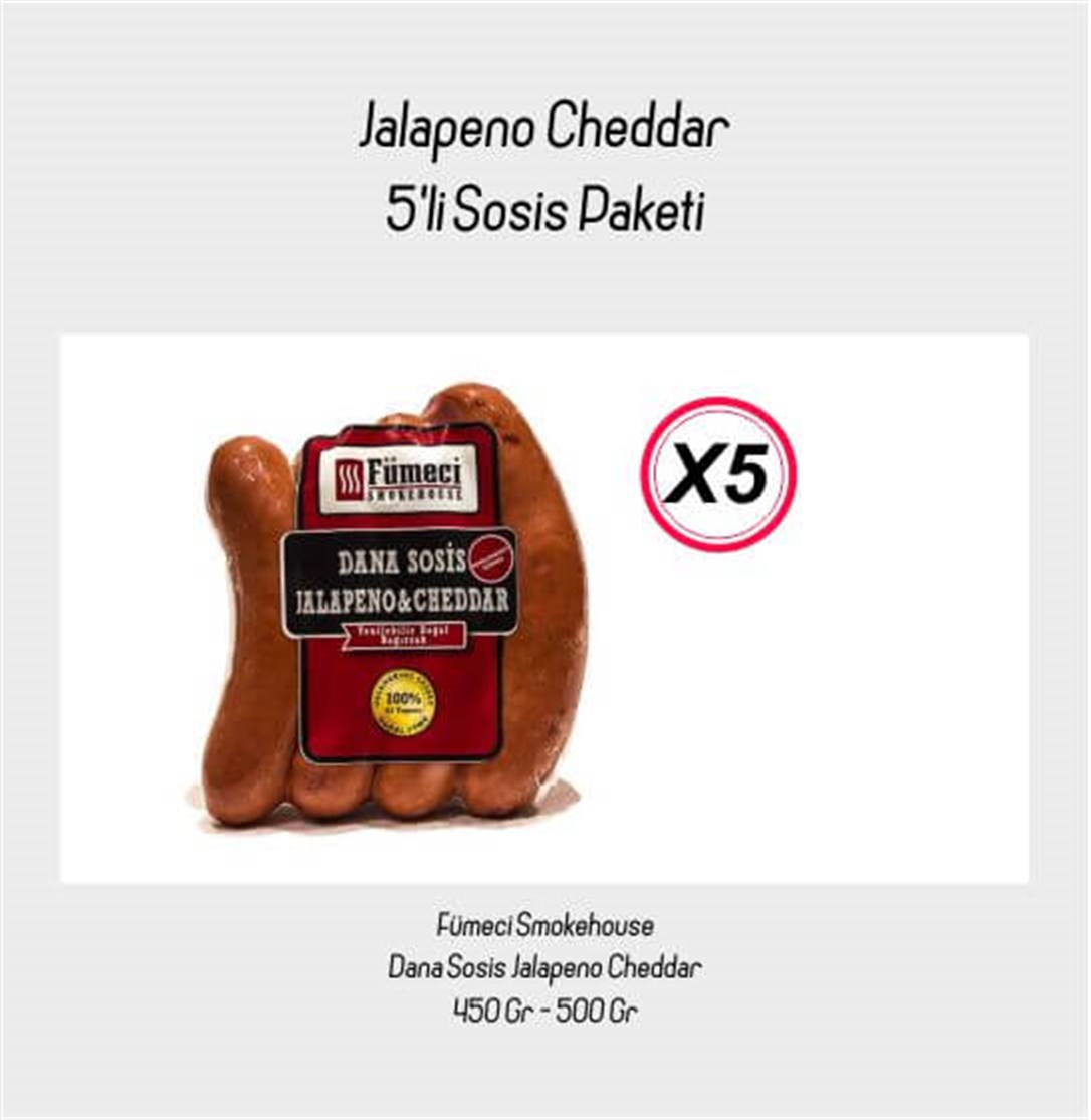 Yılbaşı Jalapeno Cheddar 5'li Sosis Paketi