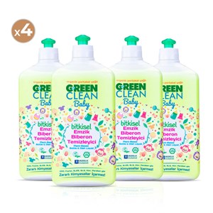 Green Clean Baby Bitkisel Emzik Biberon Temizleyici 500 ml (4'lü Paket)