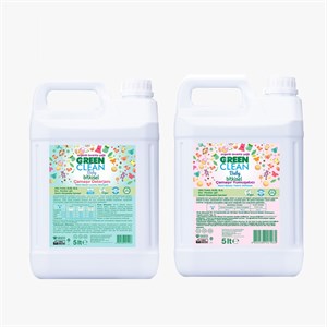 Green Clean Baby Çamaşır Deterjanı Ve Çamaşır Yumuşatıcı 2'li Set 5 L
