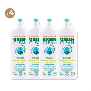 Green Clean Bitkisel Bulaşık Deterjanı 730 ml (4'lü Paket)