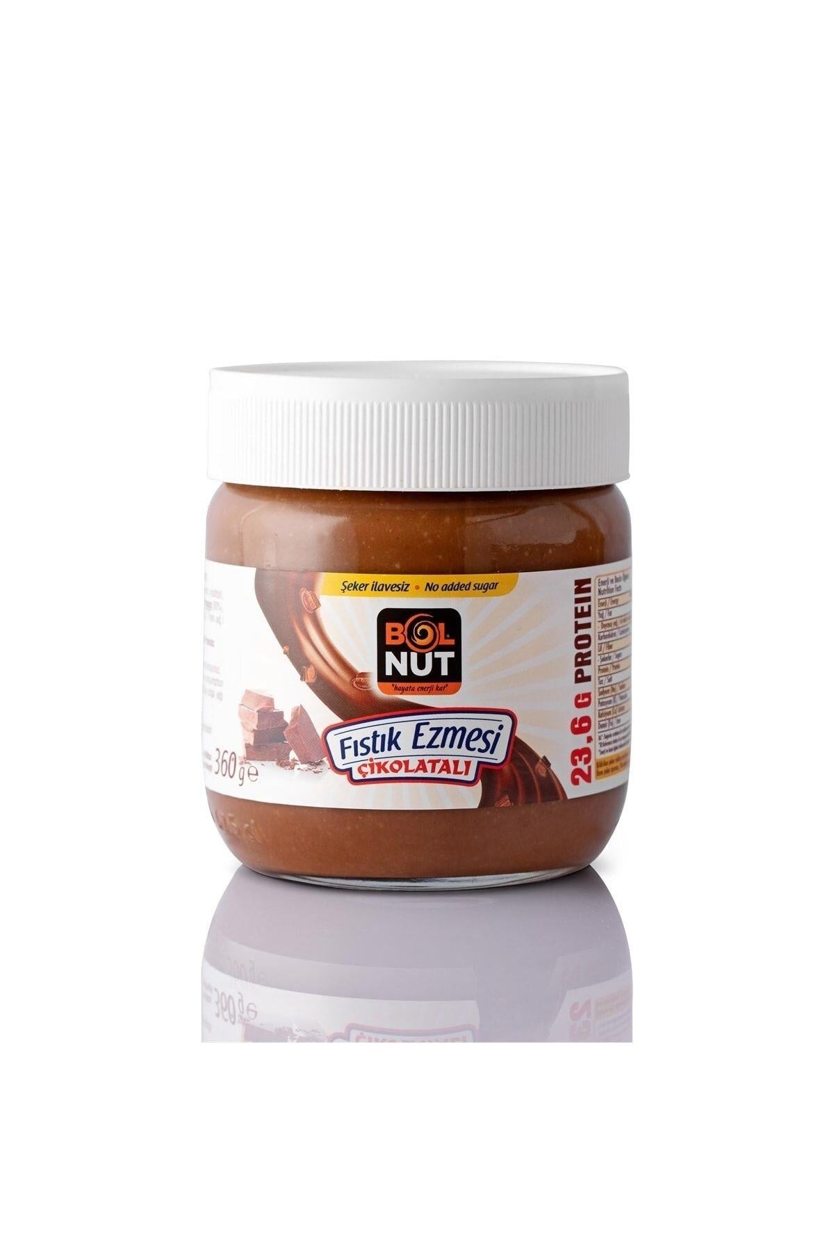 Bolnut Bitter Çikolatalı Şekersiz Fıstık Ezmesi 360 G