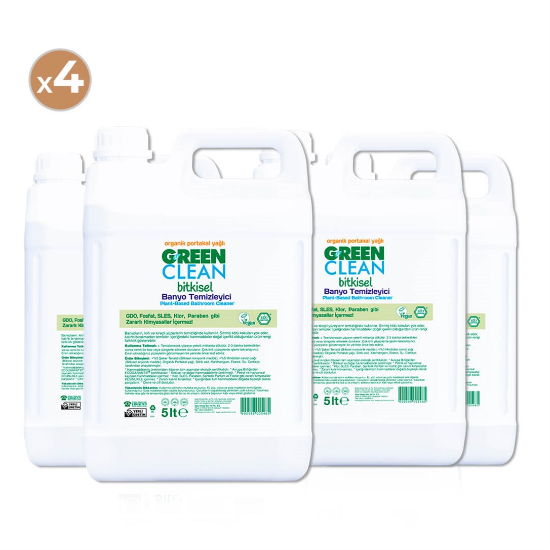 Green Clean Bitkisel Banyo Temizleyici 5 lt (4'lü Paket)