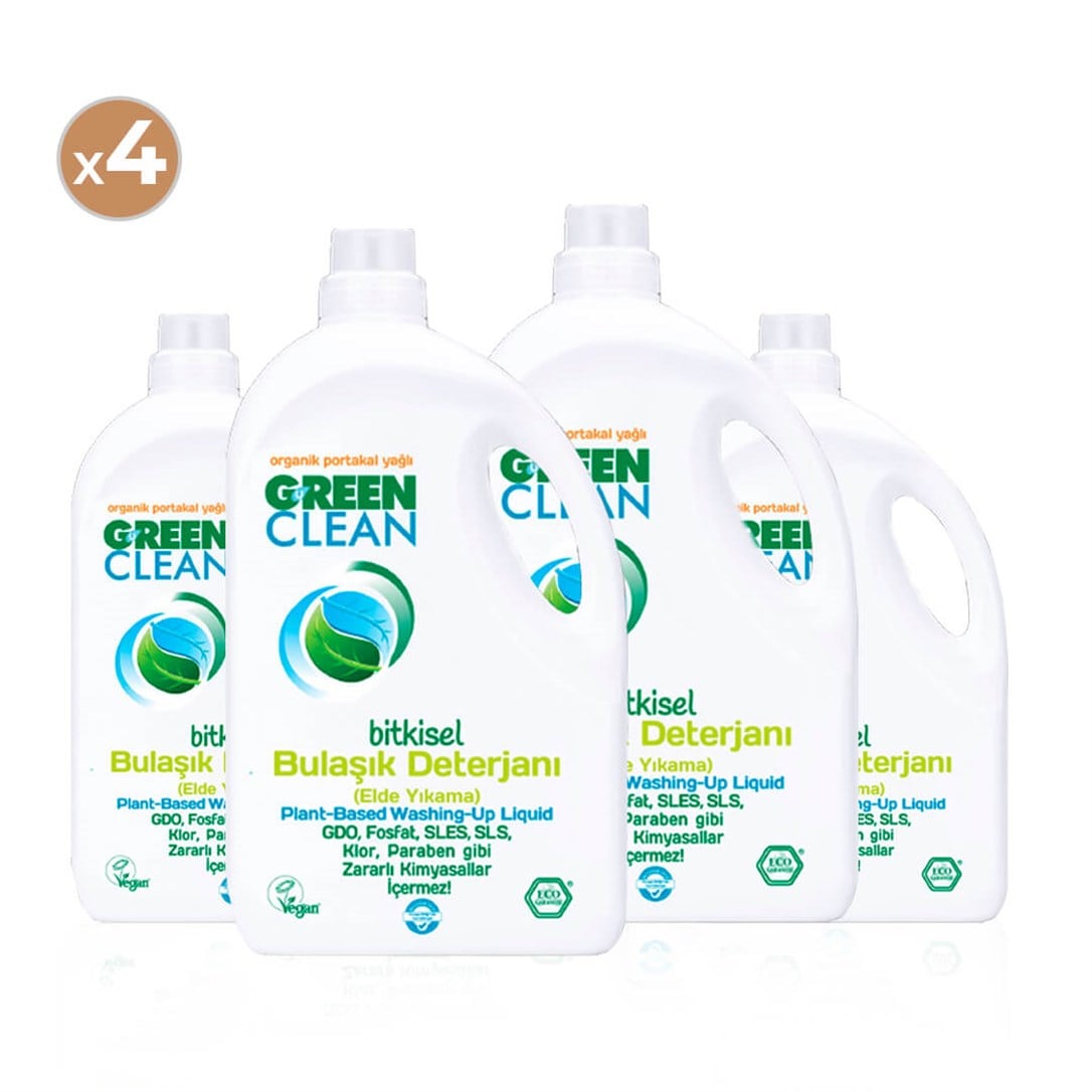 Green Clean Bitkisel Bulaşık Deterjanı 2750 ml (4'lü Paket)