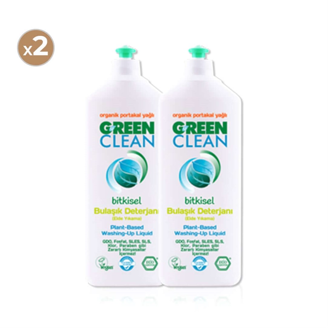 Green Clean Bitkisel Bulaşık Deterjanı 730 ml (2'li Paket)