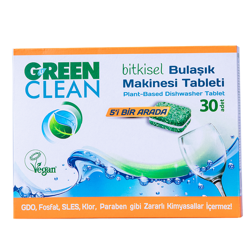 Green Clean Bitkisel Bulaşık Makinesi Tableti 30 Adet