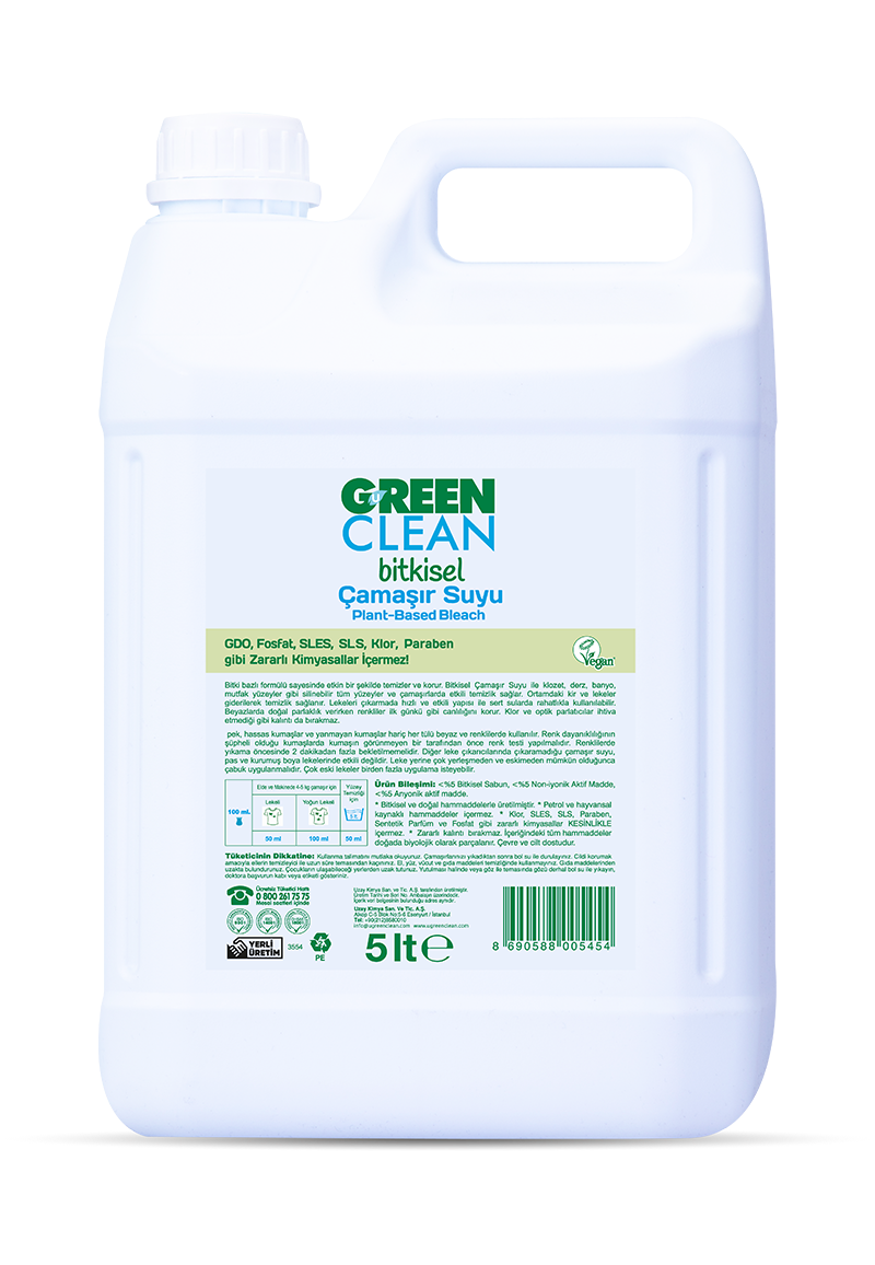 Green Clean Bitkisel Çamaşır Suyu 5 Lt