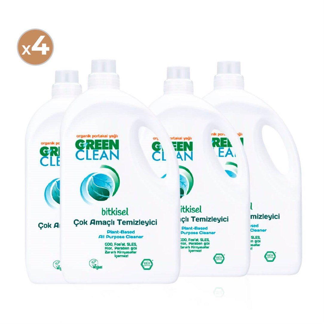 Green Clean Bitkisel Çok Amaçlı Temizleyici 2750 ml (4'lü Paket)