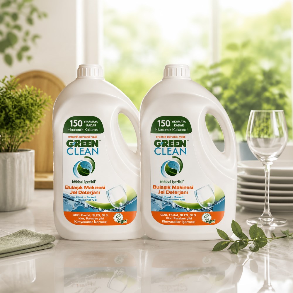 Green Clean Bulaşık Makinesi Jel Deterjanı 3 L (2'li Paket)