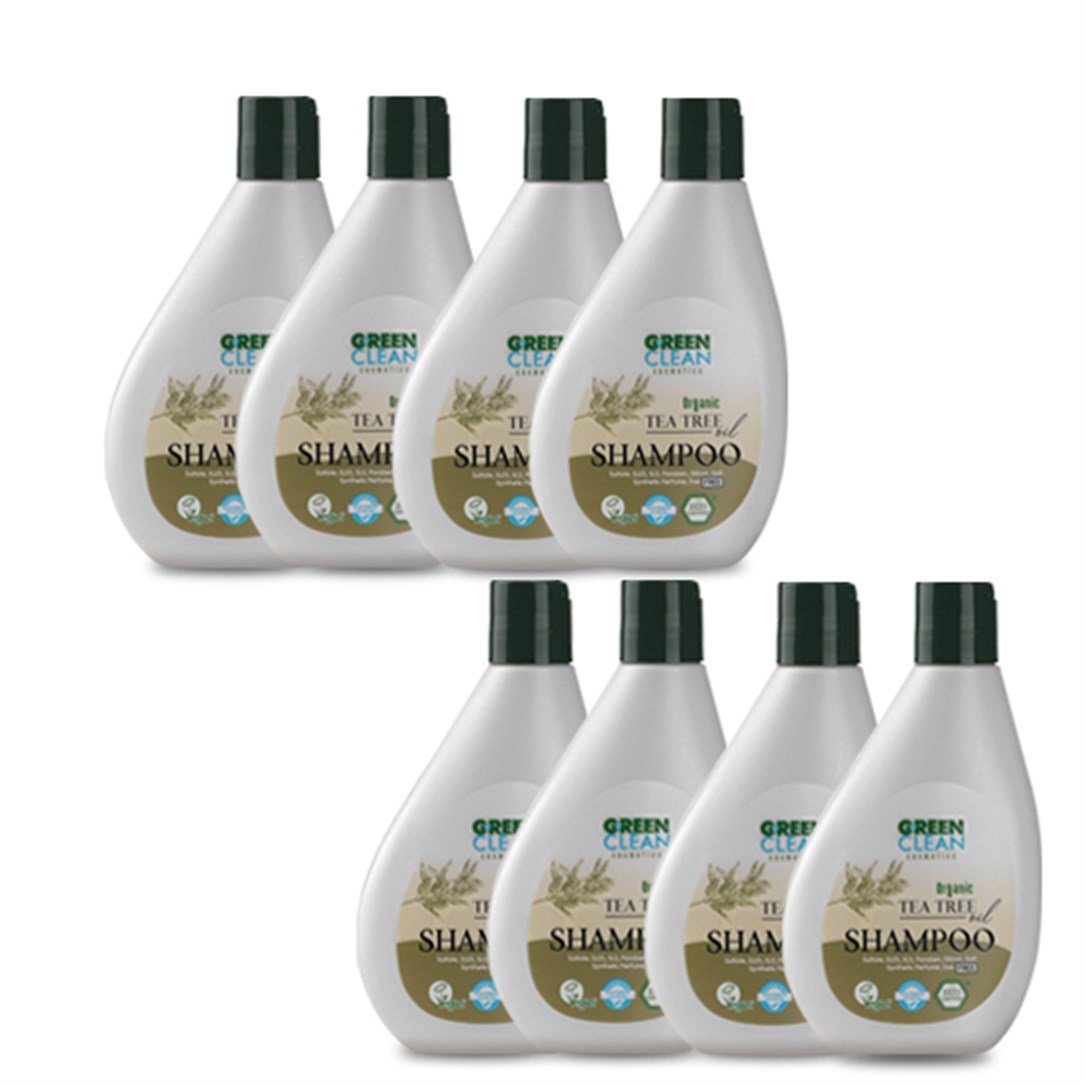 Green Clean Şampuan Seti 8'li - Çay Ağacı 275 ml