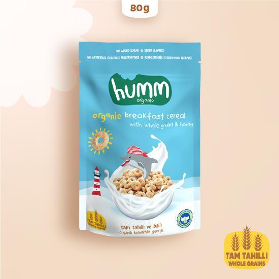 Humm Organik Tam Tahıllı ve Ballı Kahvaltılık Gevrek 80 G