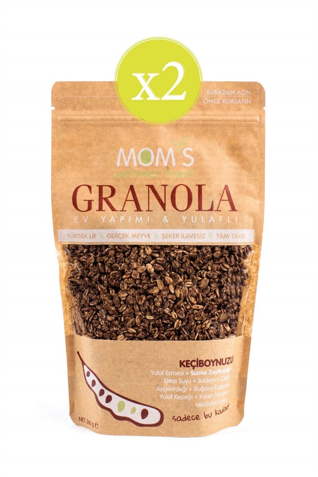 Moms Granola 2'li Paket - Keçiboynuzu 360 gr