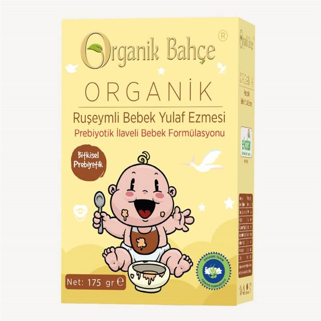 Organik Bahçe Organik Ruşeymli Bebek Yulaf Ezmesi Prebiyotik İlaveli 175 Gr
