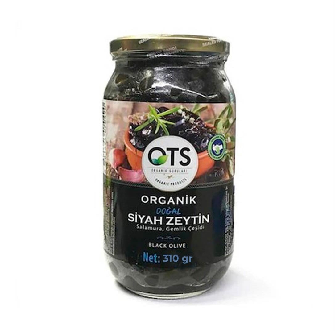 Ots Organik Doğal Yağlı Salamura Siyah Zeytin 310 Gr