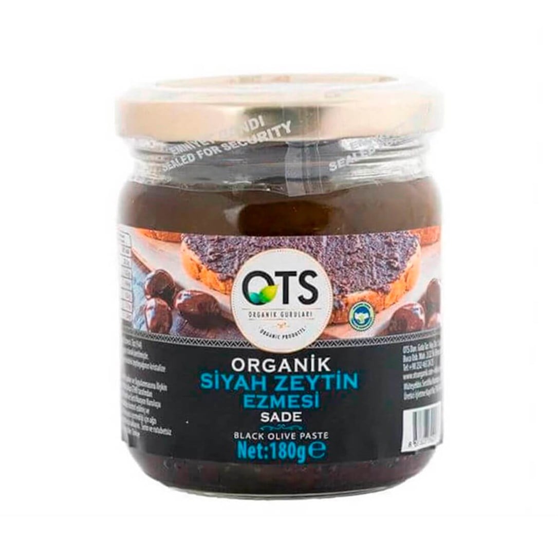 Ots Organik Siyah Zeytin Ezmesi Sade 180 Gr