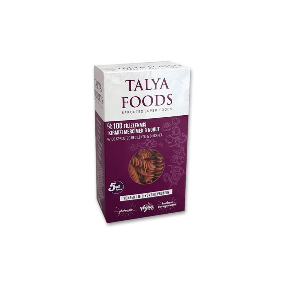 Talya Foods Glütensiz Filizlendirilmiş Kırmızı Mercimek & Nohut Makarnası