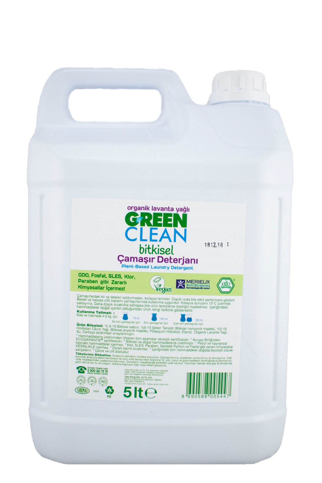 Green Clean Bitkisel Çamaşır Deterjanı - Bitkisel Temizlik Malzemeleri