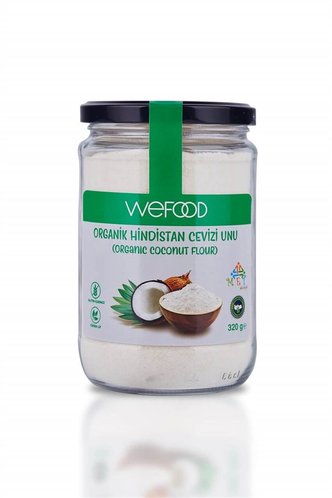 Wefood Organik Glutensiz Hindistan Cevizi Unu 320 gr