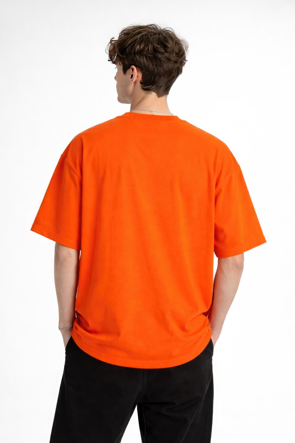 Freedom - Oversize Erkek Tişört TURUNCU