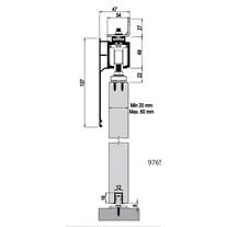 Albatur 120 kg Sürgülü Kapılar Serisi için Ayarlı Yavaşlatıcılı Sürme Kapı Sistemi