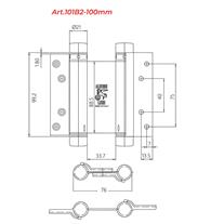 Aldeghı Çarpma Kapı Menteşesi ART.101B Serisi Nikel 100 mm