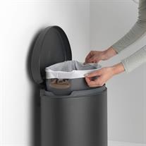 Brabantia Flatback Mineral Infinite Grey Pedallı Çöp Kutusu 40 Lt