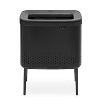Brabantia Matt Black Plastik Kapaklı Çamaşır Sepeti 60 Lt