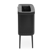 Brabantia Matt Black Plastik Kapaklı Çamaşır Sepeti 60 Lt