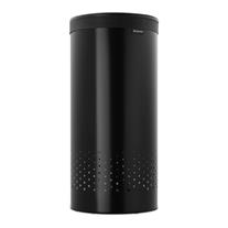 Brabantia Matt Black Plastik Kapaklı Metal Çamaşır Sepeti 35 Lt