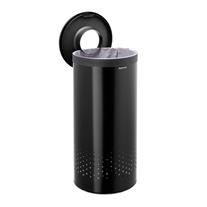 Brabantia Matt Black Plastik Kapaklı Metal Çamaşır Sepeti 35 Lt