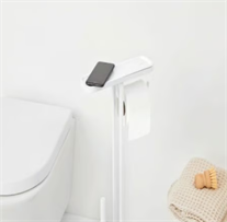 BRABANTİA Mindset Fresh White Standlı Organizer,Tuvalet Kağıdı Tutucusu Ve Tuvalet Fırçası