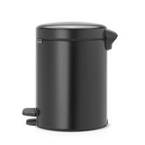 Brabantia Newicon Matt Black Çelik Pedallı Banyo Çöp Kovası 5 lt