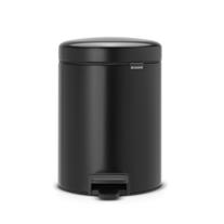 Brabantia Newicon Matt Black Çelik Pedallı Banyo Çöp Kovası 5 lt