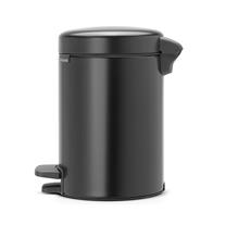 Brabantia Newicon Matt Black Çelik Pedallı Banyo Çöp Kovası 3 Lt