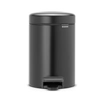 Brabantia Newicon Matt Black Çelik Pedallı Banyo Çöp Kovası 3 Lt