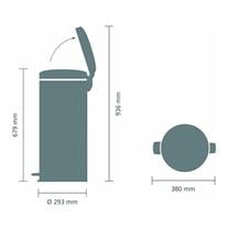 Brabantia Newicon Matt Black Pedallı Çöp Kovası 30 Lt