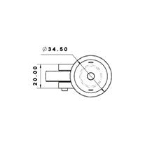 BURAK TEKER 031 H CUC Pirinç Krom Tekerlek Yuvarlak