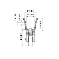 BURAK TEKER 031 H CUC Pirinç Krom Tekerlek Yuvarlak