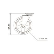 BURAK TEKER 1012 SUP Servis Arabası Tekerleği Sarı