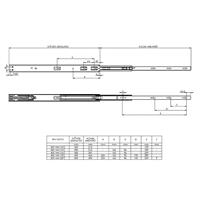 Canex Bas-Aç Teleskopik Bilyalı Ray (Kaplamalı)  Genişlik 43 mm Ray Uzunluğu 450 mm