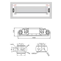 Canex Teleskopik Bilyalı Ray  Kaplamalı Genişlik 43 mm Ray Uzunluğu 300 mm