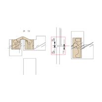 CEAM 2010 Gizli Kalın Kapak Menteşesi 89x63 mm