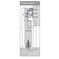 Sisco 1150 mm Hayalet Sürme Kapı Sistemi 80 Kg - 1800-1150