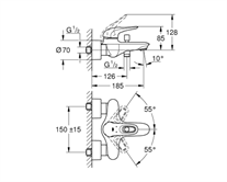 Grohe Eurostyle Tek Kumandalı Banyo Bataryası - 33591003