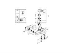 Grohe Eurostyle Tek Kumandalı Banyo Bataryası - 33591003